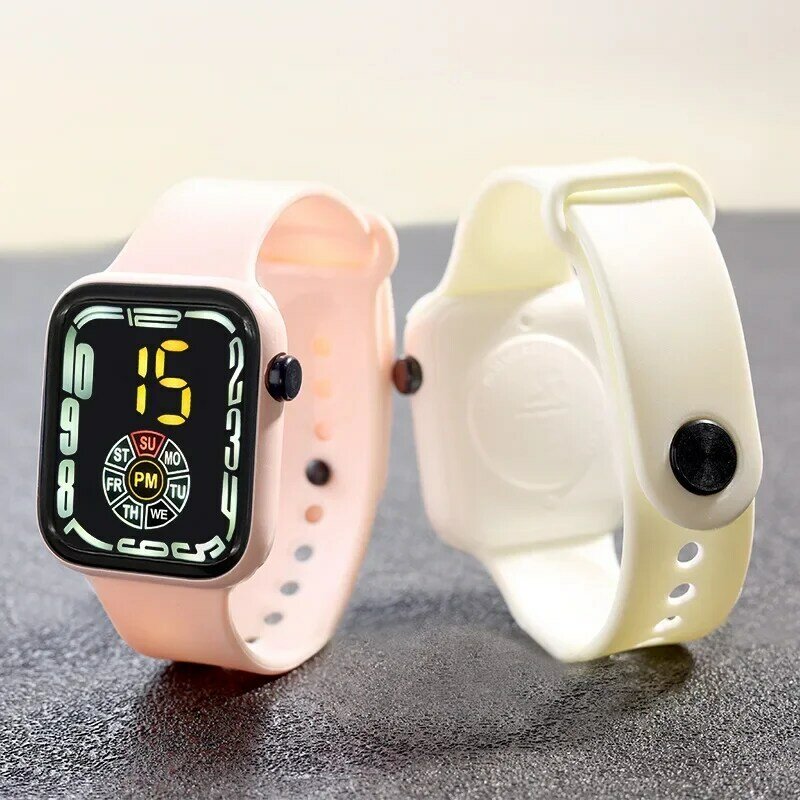 7 Days Date Kids LED Electronic Watch Y5 Exquisite Movement Waterproof Digital Sports Children's Watch for Boys Girls Clock