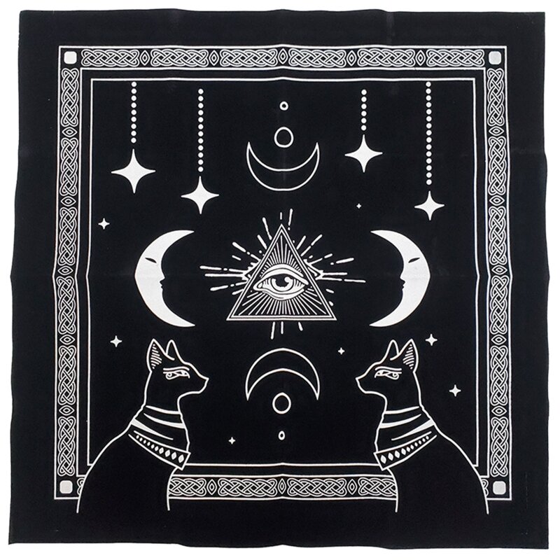 Kwadratowy flanelowy Tarot ołtarz tkanina karton gra astrologia na kartę Oracle Pad obrus karta mata wróżbiarstwo Tableclot