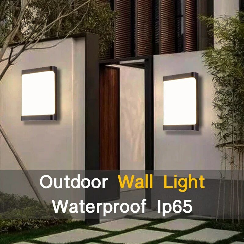 현대 LED 야외 벽 램프, 정원 통로 발코니 입구, 야외 방수, IP65 스콘스 조명, 고정장치 광택