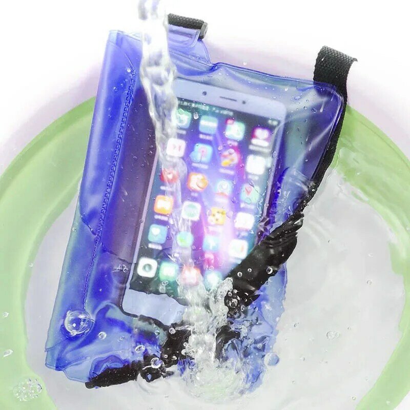 Bolsa de natación transparente impermeable de PVC para exteriores, riñonera de buceo, bolsa de cinturón, almacenamiento bajo el agua, paquete de cintura para teléfono