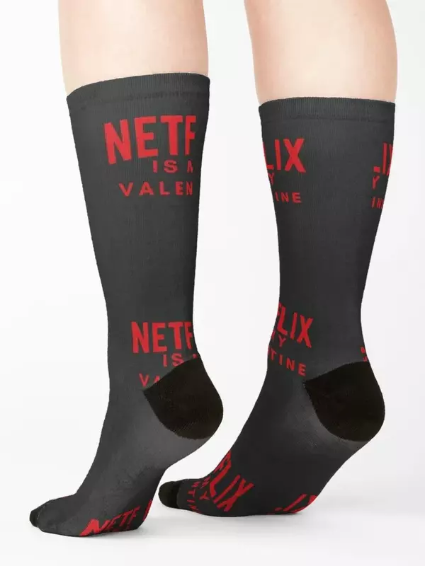 Meias Anti-Skid Soccer para Homem e Mulher, Netflix Heating Sock