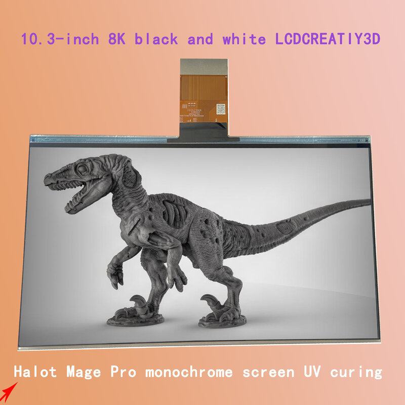 Halot Mage Pro เครื่องพิมพ์3D UV หาย10.3นิ้ว8K LCDCREATIY3D ขาวดำ