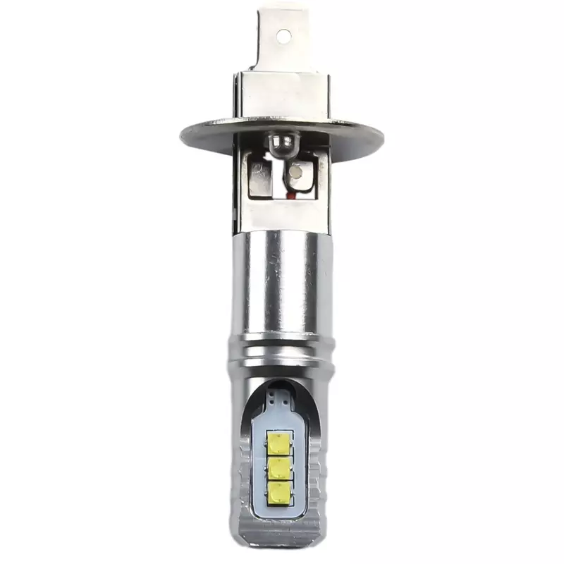 Lâmpadas LED H1 duráveis para farol dianteiro, feixe alto e baixo, lâmpada de nevoeiro, metal esquerdo, fácil instalação, DC 12V, 2x
