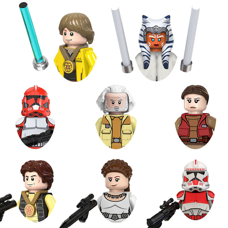 TV6110 Star Wars Blocos de Construção para Menino, Mini Robô Figura Brinquedo, Montagem de Tijolos Boneca, Presente de Aniversário, Brinquedos Quentes