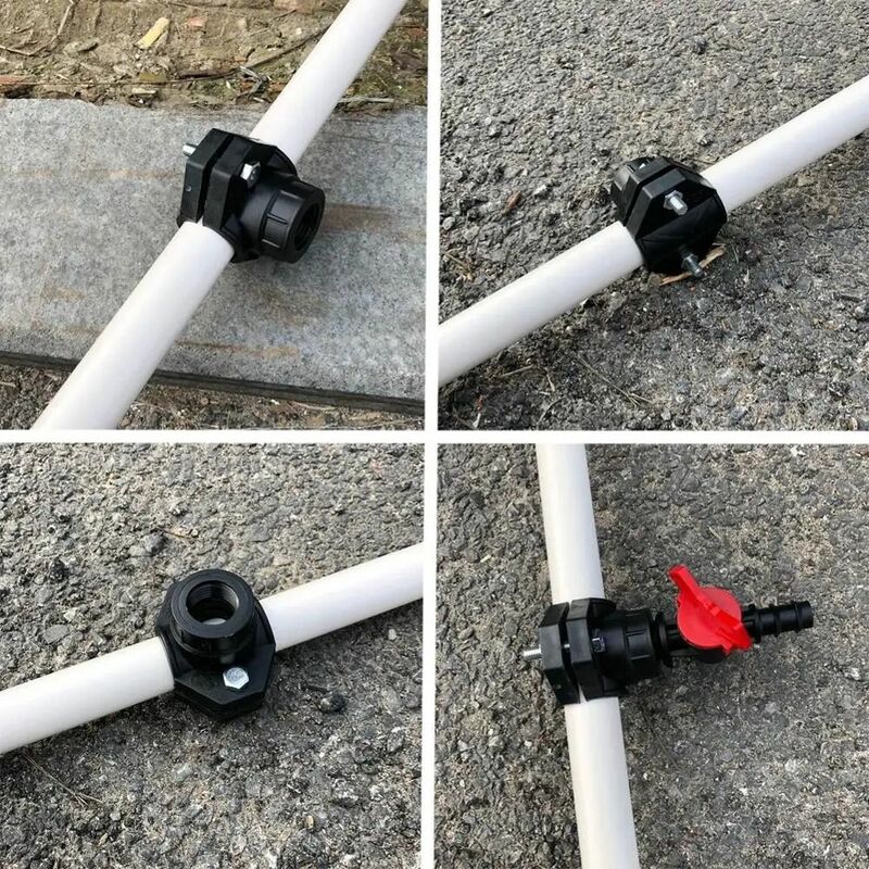 32-50mm Drain Waste Water Pipe Clamp Saddle Drain Valve Clips Useful Hose Quick Connection Pipe Fittings