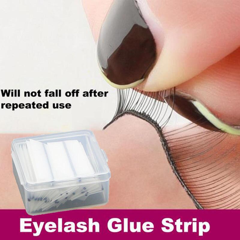 50/40PCs Self Adhesive Eyelash Strips Lash Glue Reusable Makeup Self Strips Glue No Lash Eye Tape Tool False Adhesive Eyela G1A1