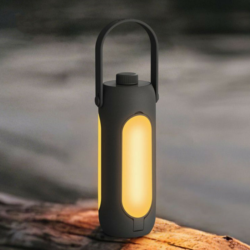 Luz LED portátil para acampar, lámpara de tienda de campaña de tres colores, atenuación continua, lámpara ambiental, batería externa de 10000mAh, linterna recargable de USB-C
