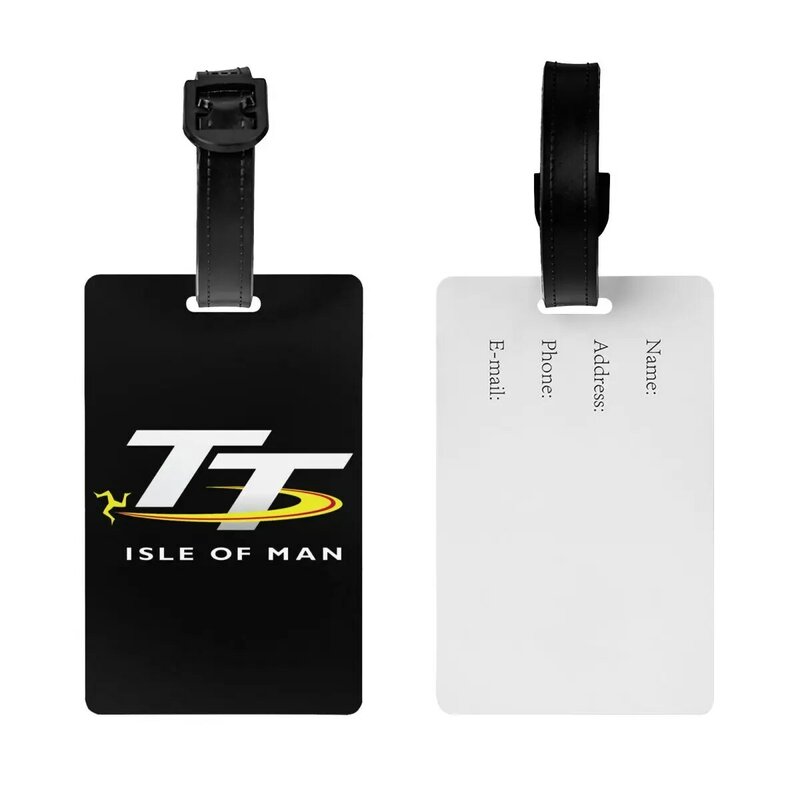 Motorcycle Sport Isle Of Man TT Races Luggage Tag for Suitcases Privacy Cover Name ID Card
