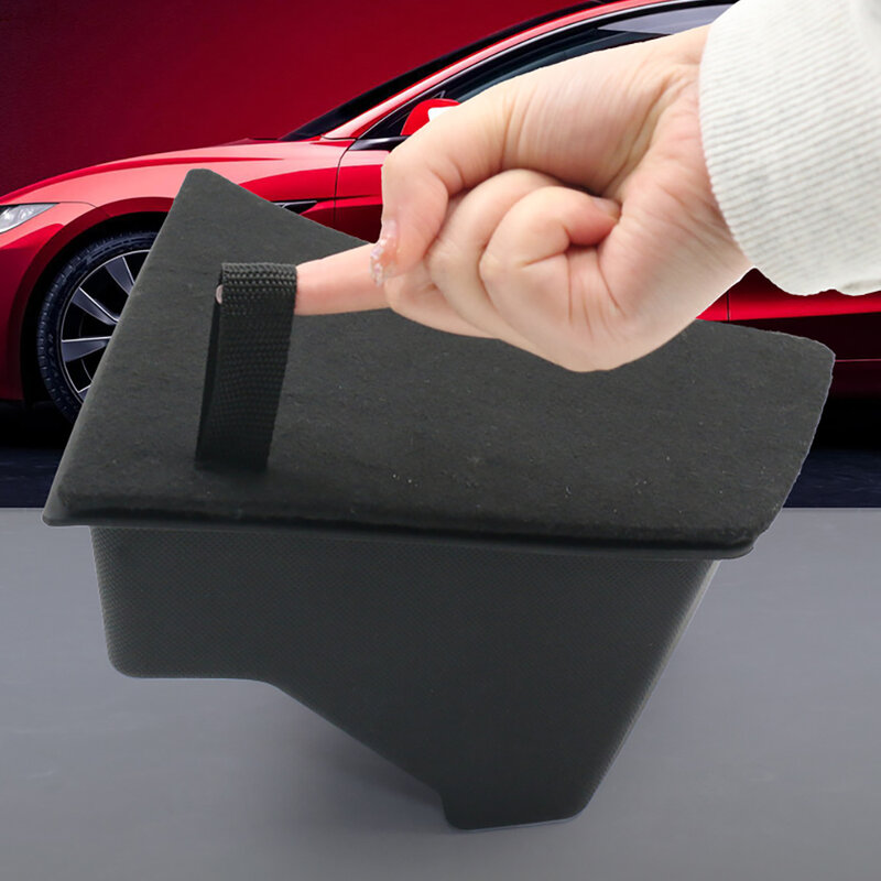Für 2024 Tesla Modell 3 Highland Heck koffer linke Seite Aufbewahrung sbox mit Abdeckung Heck Kofferraum Organizer Partition Dekoration Zubehör