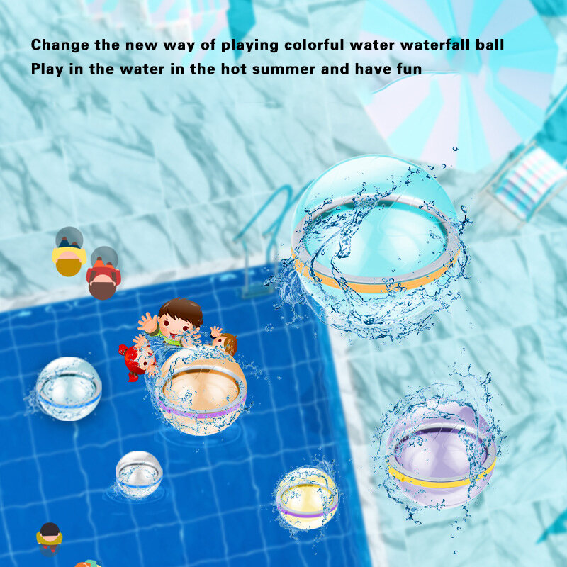 Balon air magnetik dapat digunakan kembali, balon air isi ulang, bola cipratan bom air segel sendiri untuk kolam renang anak-anak