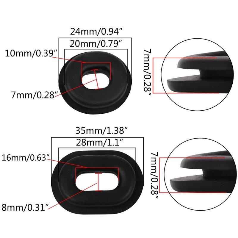 12Pcs Motorcycle Side Cover Rubber Grommets Gasket Fairings For CG125 CB 100 550K 550F 750F CB125S CL XL 100 125 SL Dropship