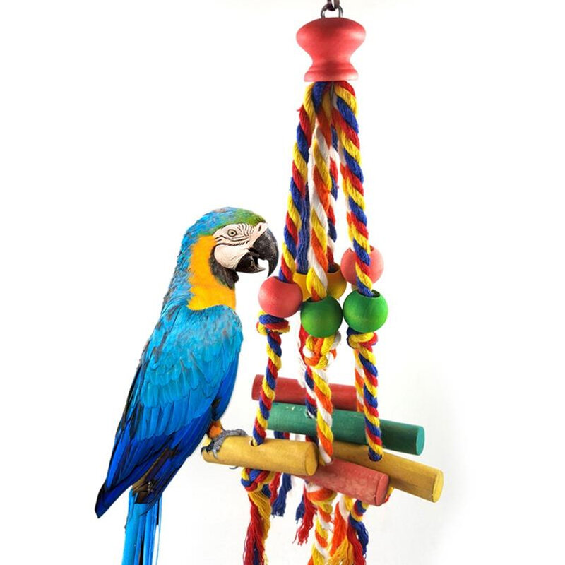 Parrot ของเล่นรูปนกอุปกรณ์เสริมบทความนกแก้วสัตว์เลี้ยงนกของเล่นสำหรับนกแก้วการฝึกอบรมนกของเล่นของเล่นสำหรับนกแก้ว Bell ยืน