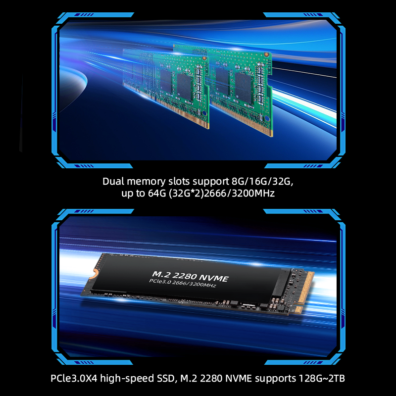 TexHoo AMD R5 5500U Mini PC 6-core 12-thread 16/32GB DDR4 512GB/1TB SSD WIFi6 Mini Computer PC Mini Desktop Win 11 Pro