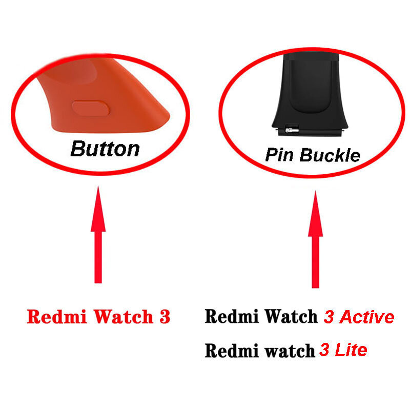 Ремешок силиконовый для Xiaomi Redmi Watch 3, сменный Браслет для Xiaomi Redmi Watch 3 Active/Lite