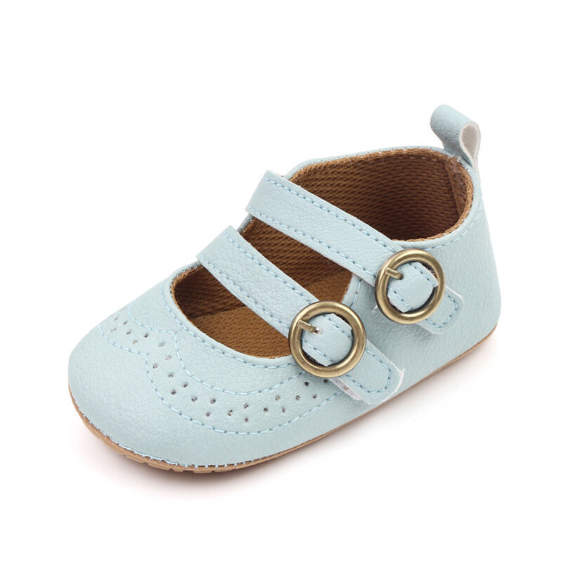 Baby Girls Casual Shoes Rubber Soft Soles Non-slip Solid Color Fashion Outdoor Infant Newborns Crib First Walkers Princess Shoes