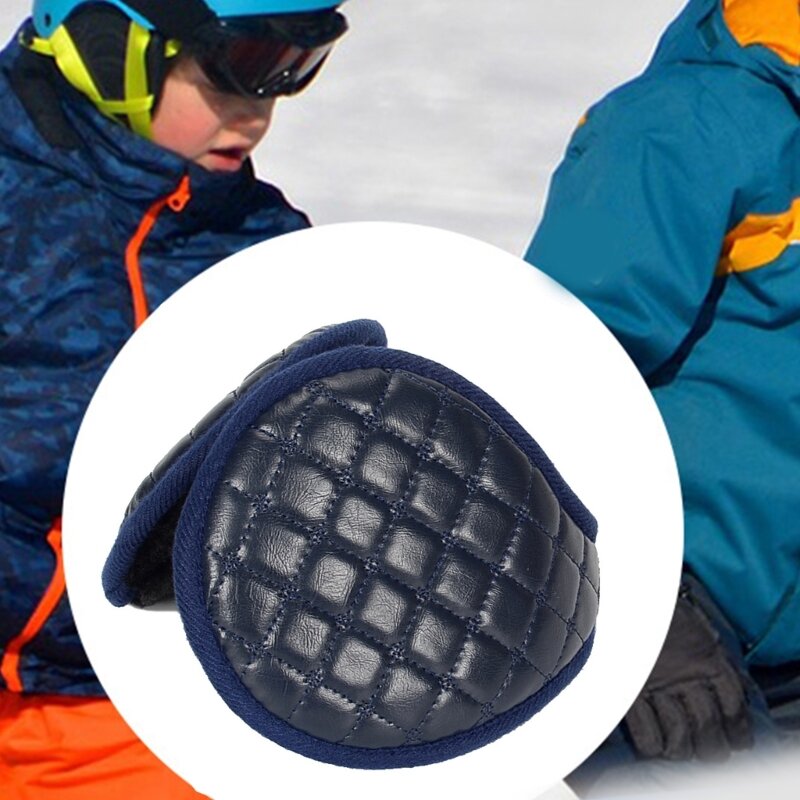 Penghangat telinga kulit dewasa, tahan air untuk pelajar luar ruangan bersepeda ski mendaki telinga hangat cuaca dingin