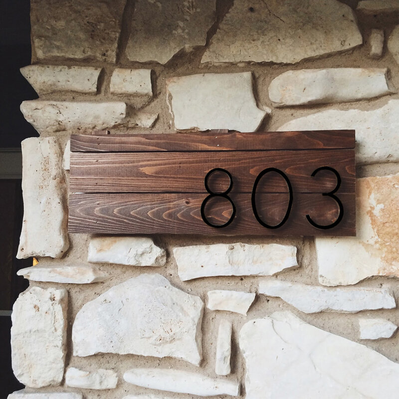 Pływający numer domu wielofunkcyjne akrylowe drzwi ogrodowe adres skrzynki pocztowej numer dekoracyjny łatwa instalacja