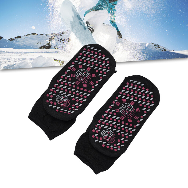 Calcetines magnéticos de turmalina Unisex, calcetín de masaje, cuidado de la salud, terapia de autocalentamiento, cálido, esquí, snowboard, 1 par