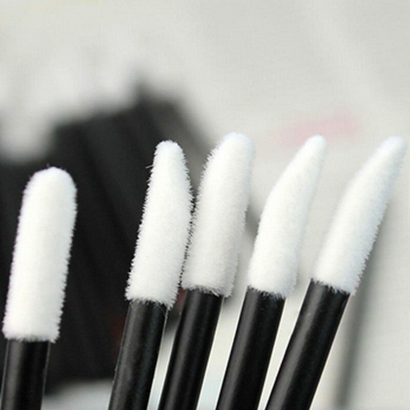 50 pçs escova de lábios descartável cílios makeups escovas lash extensão rímel aplicador batom varinhas conjunto cosméticos maquiagem ferramentas