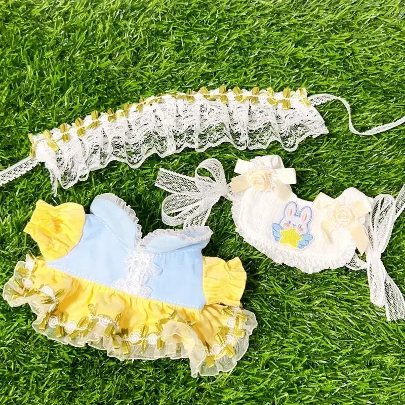 Alice Dream Cotton Baby Clothes, Avental e Hairband, Vestir Boneca, Sem Atributo, 20cm