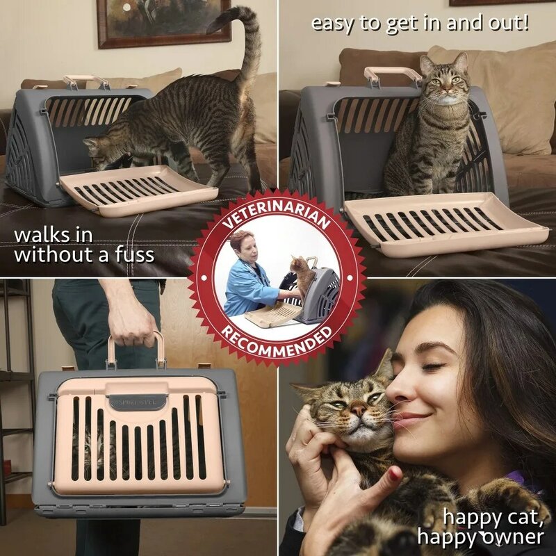 Kattendragers, Opvouwbare Plastic Reisdrager Voor Huisdieren, Voor Katten 5-25 Lb., 1 Stuk