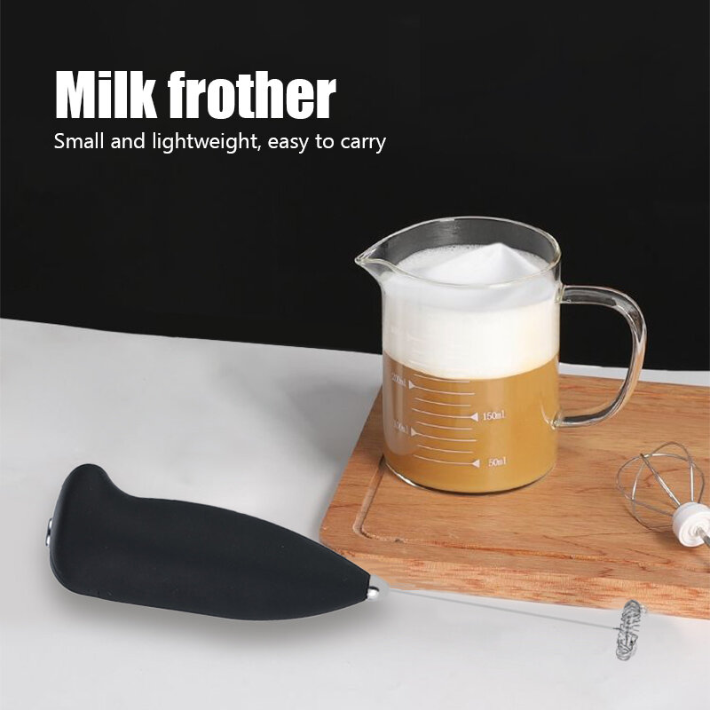 Pengocok susu listrik, Mini portabel pembuat busa kopi genggam pengaduk telur Cappuccino pengaduk blender alat dapur rumah