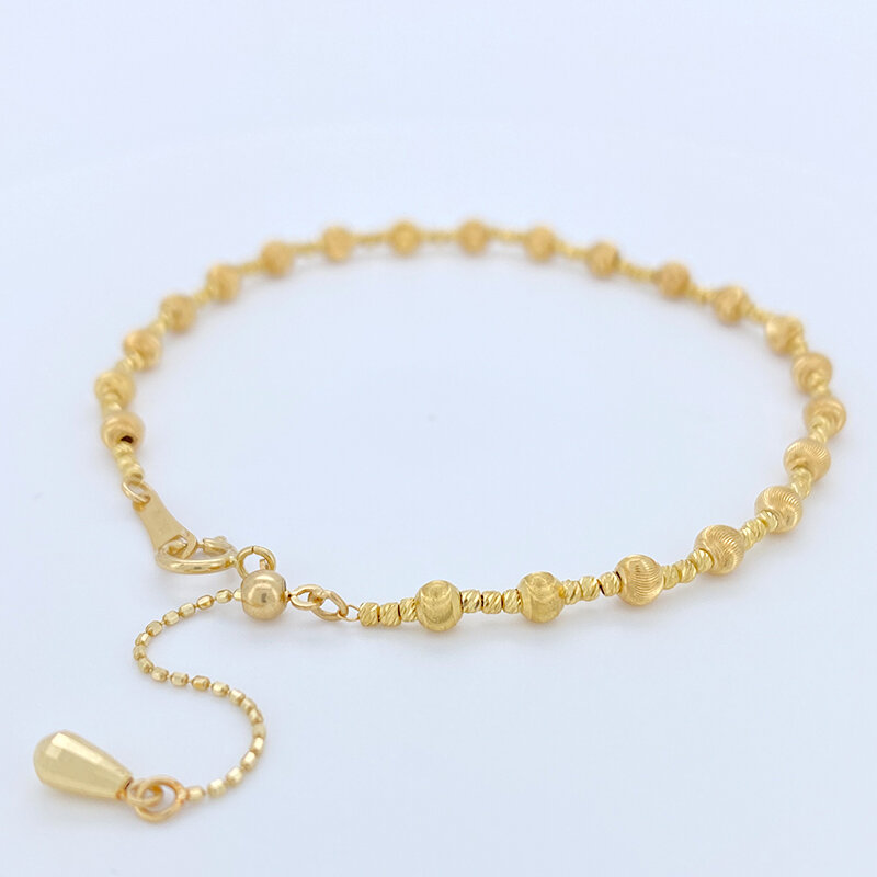 18K real gold bracelet female exquisite explosive flashing cat 's eye gold can adjust the ins fashion hand rope