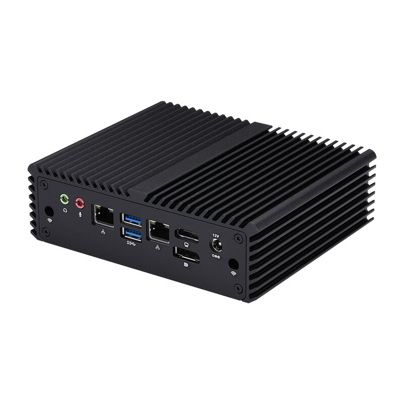 Qotom Mini PC wygrać 10/11 rdzeń i3-10110U/ i5-10210U procesor Linux na pokładzie HD DP 2x LAN 4x RS-232