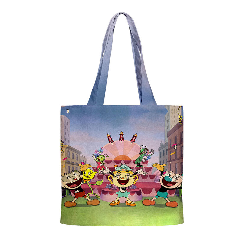 Новинка 2023, сумка Cuphead Show Cartoon, женская сумка, сумка для покупок через плечо, повседневная сумка