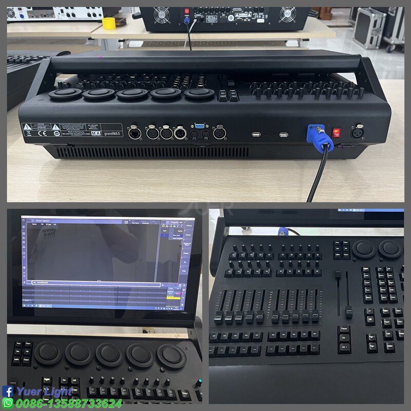 Controlador de ala de comando de pantalla táctil grandMA3, conectar el Software de última versión para iluminación de cabezal móvil DMX, 250 000 parámetros