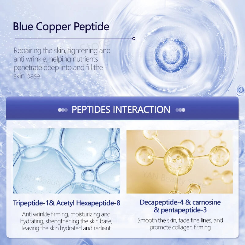 Blaues Kupfer peptid eng anheben Serum Astaxanthin Anti-Aging-Falten Essenz Nikotin amid Ceramid koreanische Hautpflege produkte