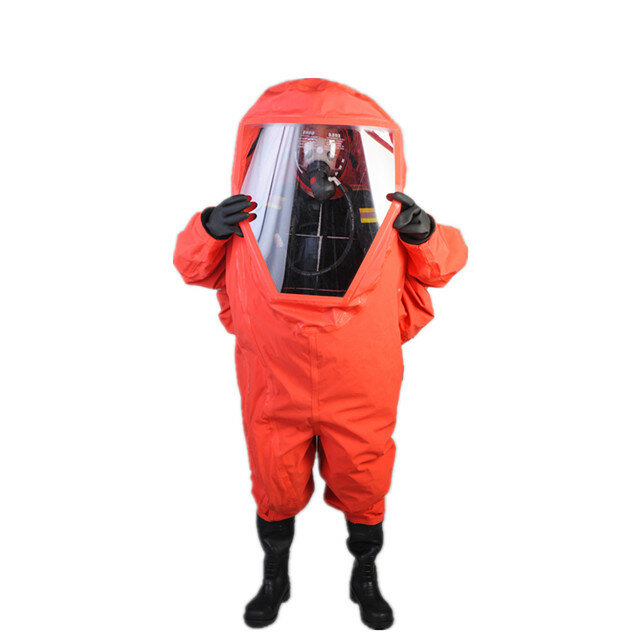 full body safety encapsulated chemical hazmat suit for chemical work