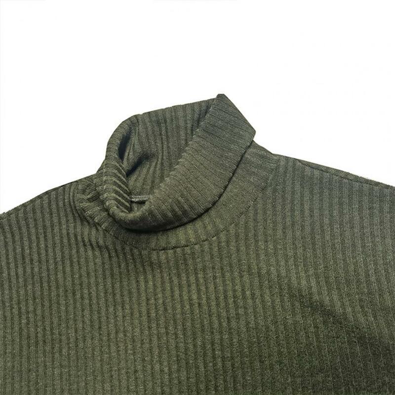 Maglione da uomo dolcevita manica lunga collo alto Pullover Coldproof Slim maglia Bottoming Shirt autunno abbigliamento 2023