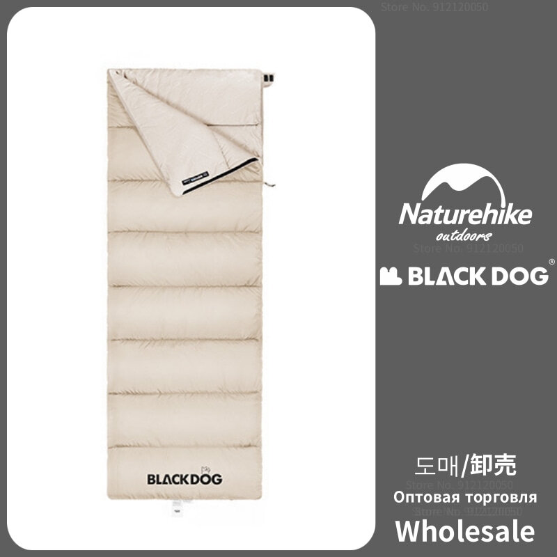 Naturehike-Blackdog อัลตร้าไลท์ ตั้งแคมป์ผ้าฝ้ายถุงนอนถุงนอนกลางแจ้งถุงนอน ผู้ใหญ่ปีนเขาต่อต้านเย็นผ้าห่มอบอุ่น
