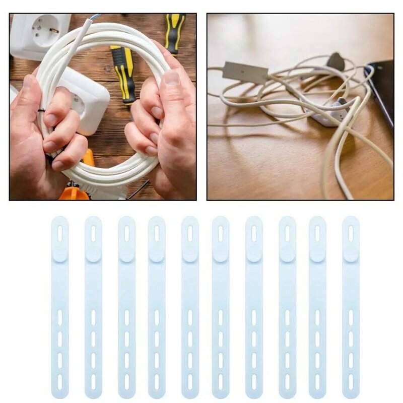 Органайзер для кабелей 20 шт., силиконовый органайзер для кабелей с регулируемой застежкой, для нескольких устройств