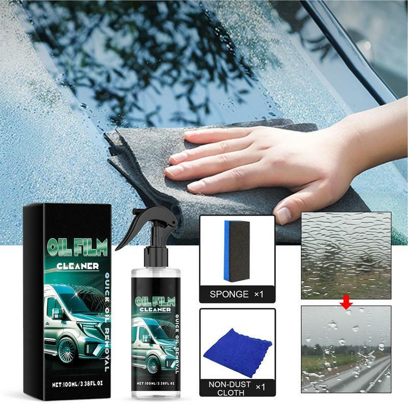 Detergente per vetri Auto da 100ml Spray detergente per parabrezza detergente per vetri Auto dispositivo di rimozione delle macchie forniture per la cura del vetro anteriore delle automobili
