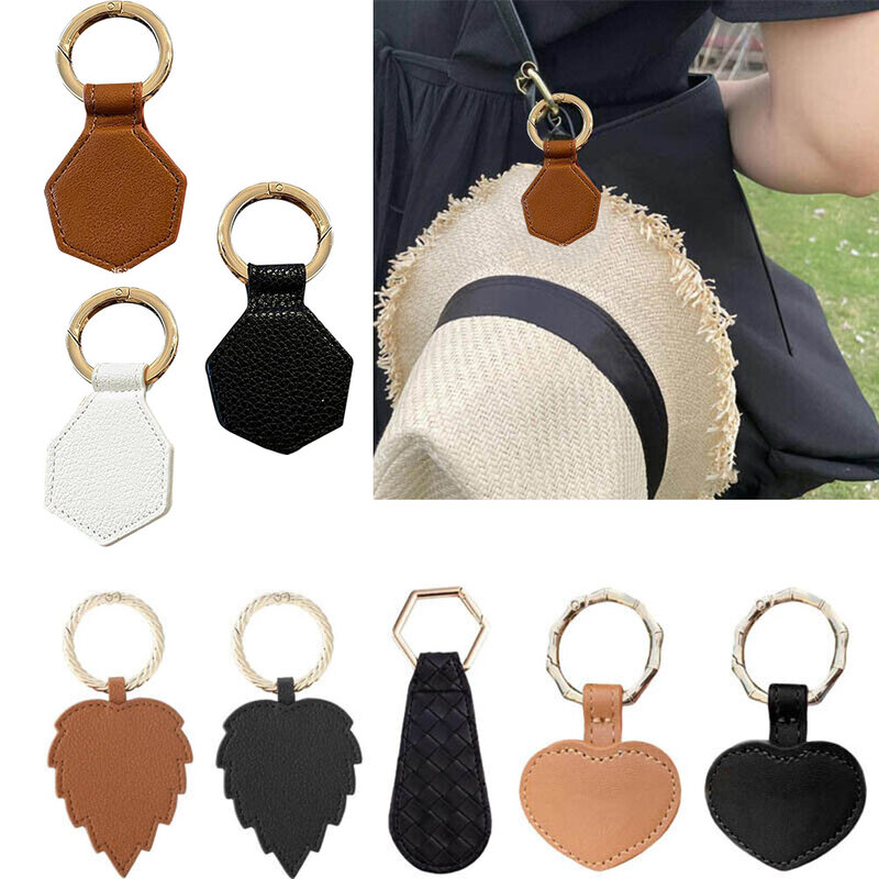 New Magnetic Hat Cap Clips On Bag Hat Holder PU Leather Clips For Traveling Bags Magnetic Hat Keeper Backpack Luggage Essentials