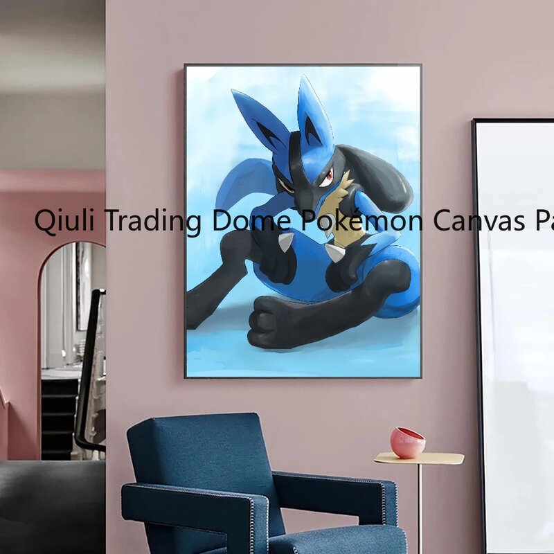 Affiches Pop Pokémon, figurines d'anime Lucario, interconnexion, peinture sur toile, affiches et impressions, art mural, photo pour cadeaux de Noël