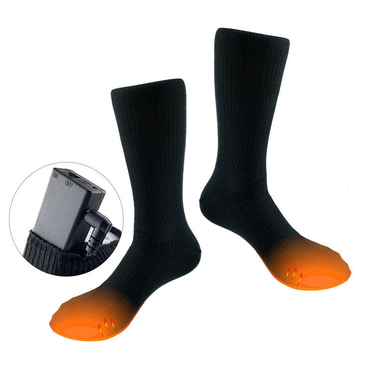 Chaussettes chauffantes électriques pour sports de plein air, chaussettes d'équitation, chaussettes de ski chaudes