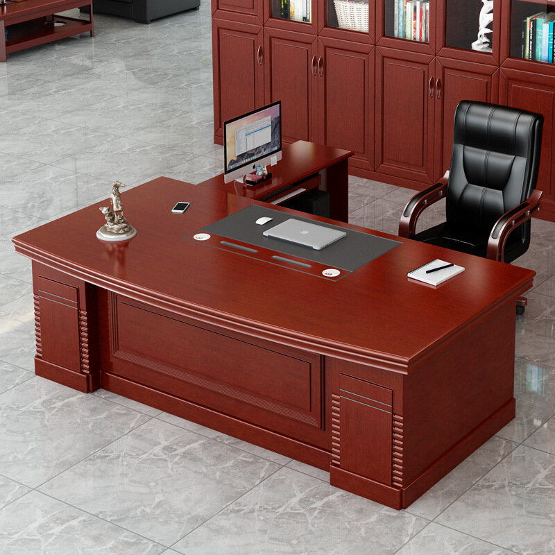High End Luxury Escritorio De Oficina mobili per ufficio L Shape Design Strong Mobilier De Bureau Home Executive Boss Office Desk