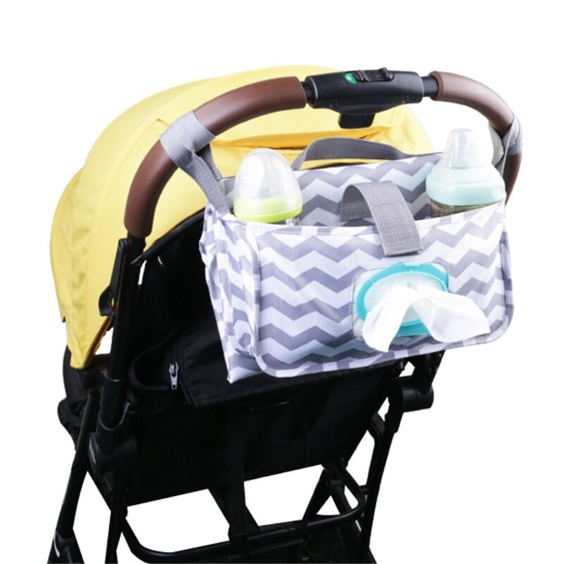 Multi-functional Waterproof Baby Wet Dry Diaper Storage Bag Newborn Changing Pad with Wipes Pocket Baby Stroller Nappy Pouch