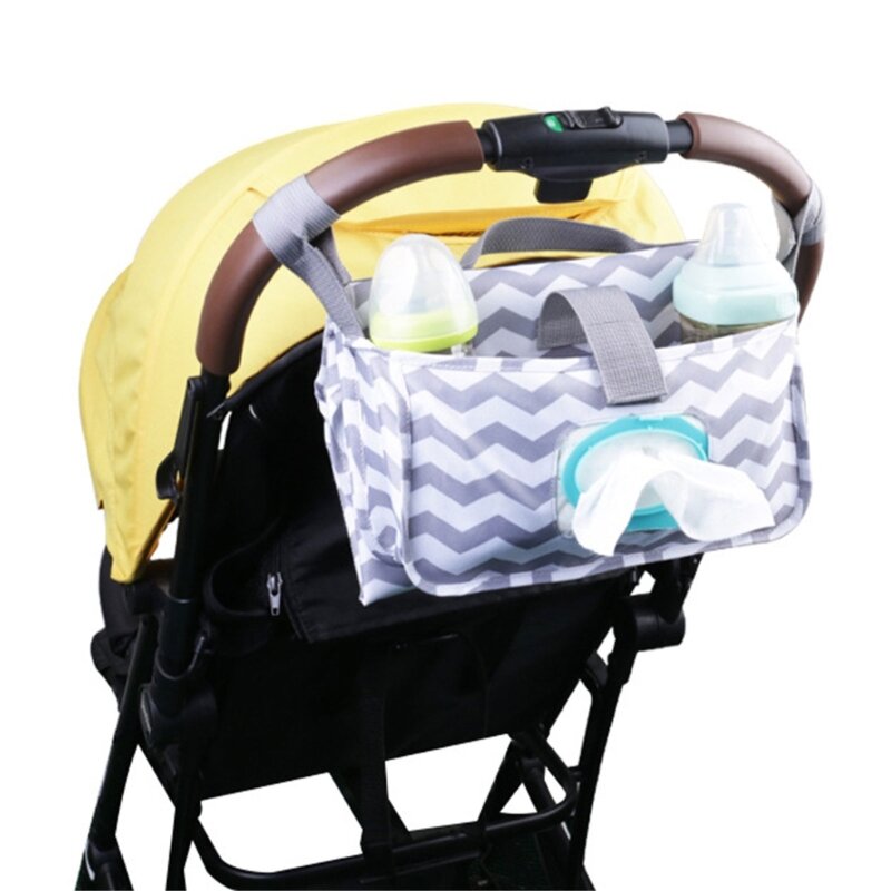 Sac de Rangement Multifonctionnel Imperméable pour Couches Sèches de Bébé, Coussretours Proxy pour Nouveau-Né avec Poche pour Lingettes, Poussette