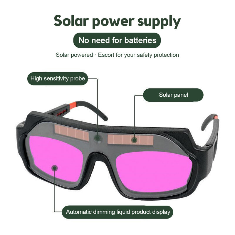 Очки для сварочных работ с автоматической переменной яркостью, солнечная зарядка, аргоновая дуговая сварка, специальные очки для защиты глаз, износостойкие