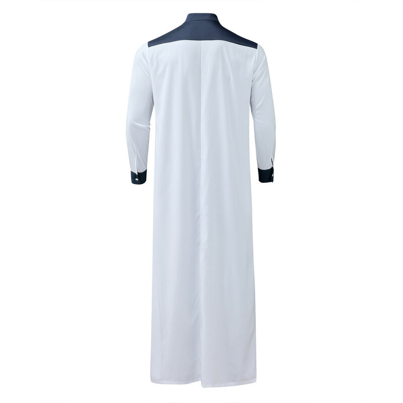 Thobe muçulmano solto casual masculino, roupa confortável, manga comprida, árabe, saudita, kaftan, juba, louça, túnica, top