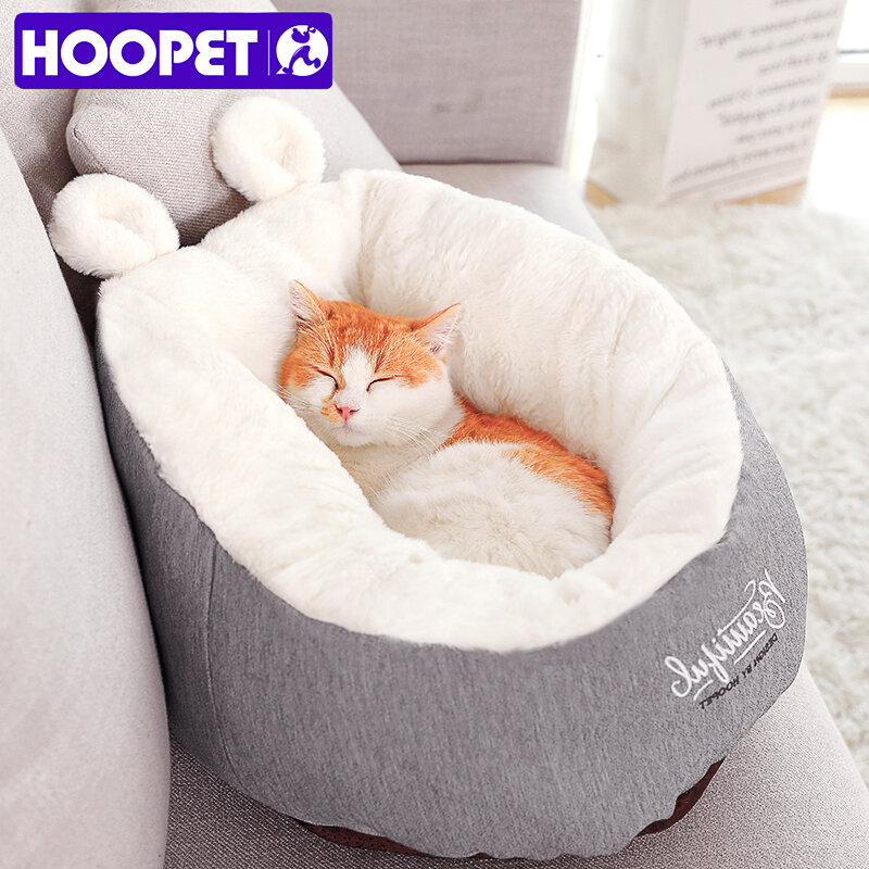 HOOPET-cama cálida para perro y gato, saco de dormir de Material suave, cojín para mascota, perrera para cachorro