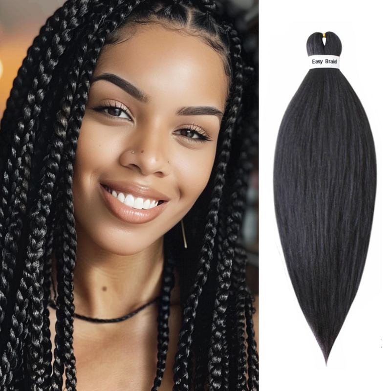 Pre-stretched Easy Braiding Hairs Professional Itch Free Synthetic Fiber Corchet Braids Long Jumbo Braids Hair 12 in Black Brown