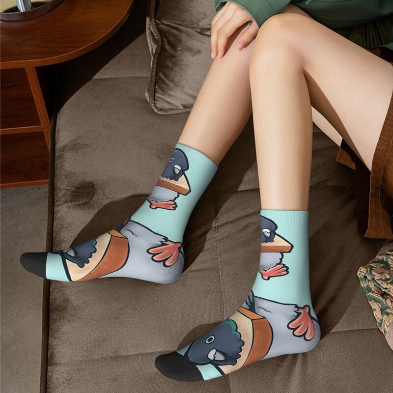 Хохлатые носки с голубями в стиле Харадзюку, высококачественные чулки, всесезонные длинные носки, аксессуары для мужчин и женщин, подарок на день рождения