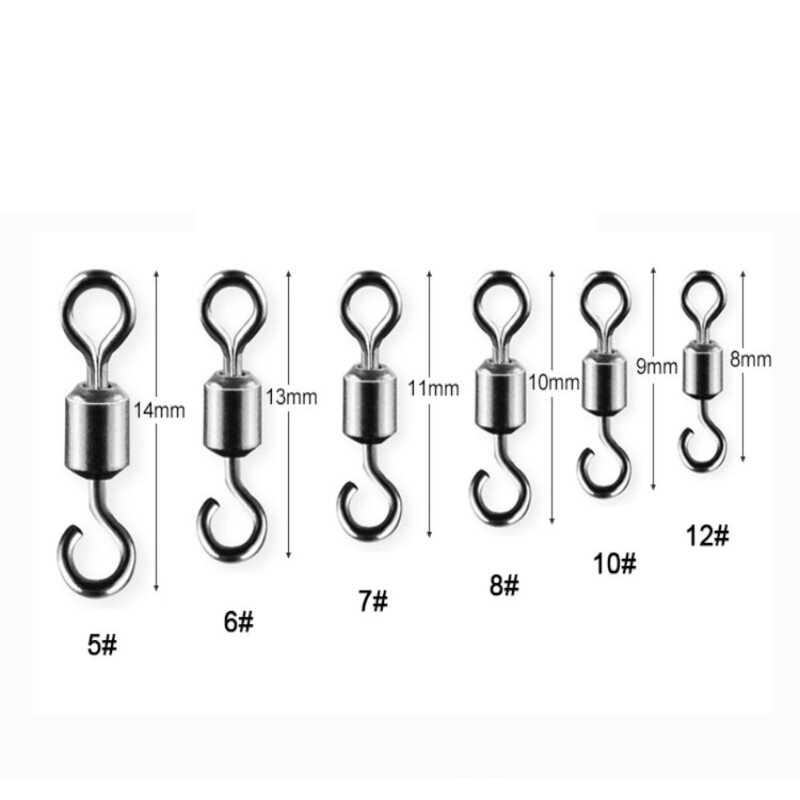Tool Hanging Sequins Fishing Tackle 8 Shape Opening Fishing Swivel Opening Rotating Ring Rolling Swivel Fishing Connector