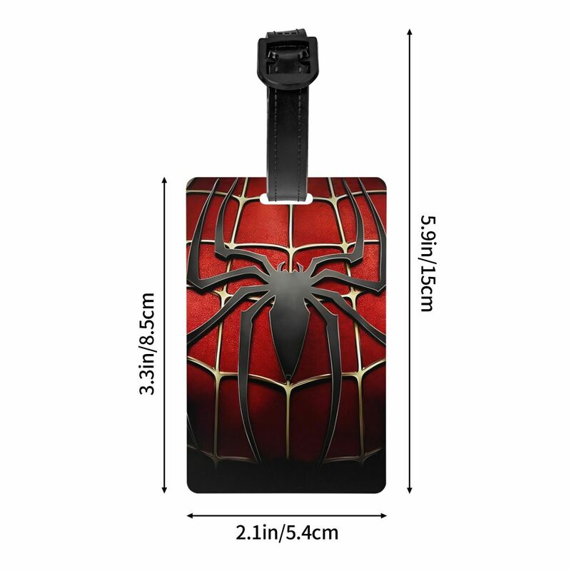 Spider-Thorest Spiderman Spiderverse Superheld Tag Siliconen Reisaccessoires Draagbare Labelhouder Bagagelabel Naam-ID-Adres