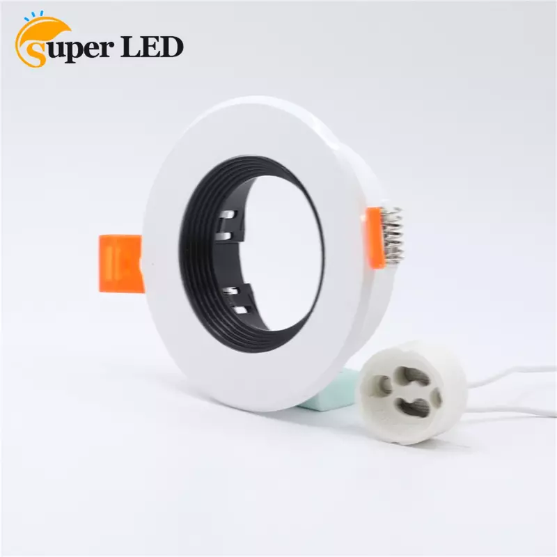 LED wpuszczana obudowa reflektora gałki ocznej-3 cale okrągły oprawa sufitowa reflektor siliący biały czarne oprawki